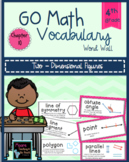 Go Math Vocabulary Word Wall Cards Chapter 10, 4th Grade