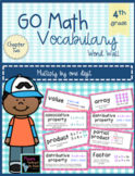 Go Math Vocabulary Word Wall Cards Chapter 2 4th grade