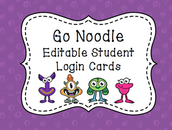 Preview of Go Noodle Student Login *FREEBIE*