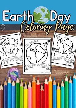 Preview of Go Planet! It's your Earth Day! Coloring page| Brain break| Early Finishers