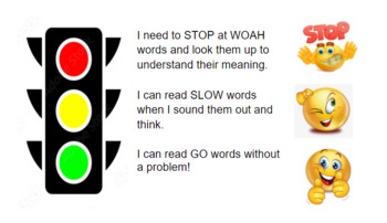 Preview of Go Slow Woah Vocabulary Graphic Organizer