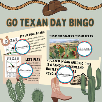Preview of Go Texan Day Bingo