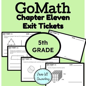 Preview of GoMath Fifth Grade Chapter Eleven - Exit Tickets