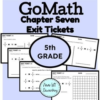 Preview of GoMath Fifth Grade Chapter Seven - Exit Tickets