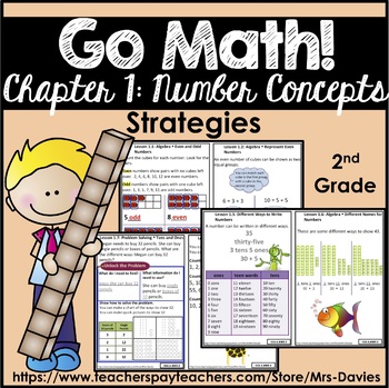 Preview of Go Math! Grade 2 Chapter 1: Number Concepts Strategies Reference Book