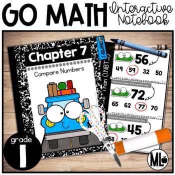 Preview of First Grade Math Interactive Notebook, Compare Numbers - Chapter 7
