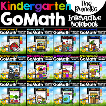 Preview of GoMath Interactive Notebook - Kindergarten -BUNDLE