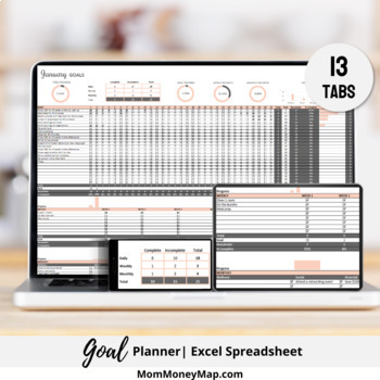Preview of Goal Planner Excel Spreadsheet