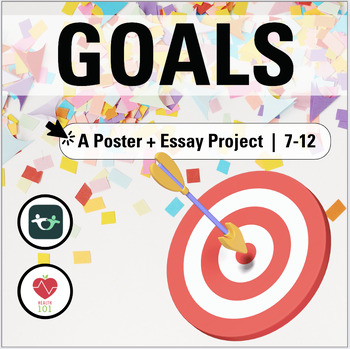 Preview of New Year Goal Project: Vision Board Posters on Goal Setting | SEL + Health