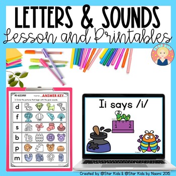 Preview of Letters and Sounds Lesson | RF.K.1d, RF.K.3a, ELA.K.F.1.1f, ELA.K.F.1.3a