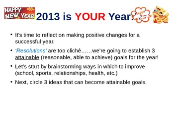 Preview of Goal Setting 2013