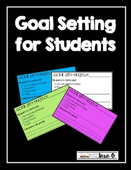 Preview of Goal Setting- A Test Prep Resource