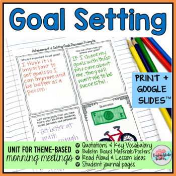 Preview of Goal Setting Activities for New Years 2024 and Beyond Morning Meeting Slides