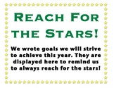 Goal Setting Activity and Display: Reach for the Stars!