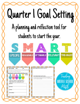 Preview of Goal Setting: All 4 Quarters Bundle! (Secondary Math)