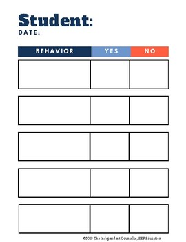 Preview of Goal Setting & Behavior Monitoring Data Tracking Sheets