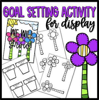 Preview of Goal Setting Activity or Display - Primary Grades - We Will Grow!