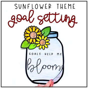 Preview of Goal Setting Flipbook: Sunflower Theme