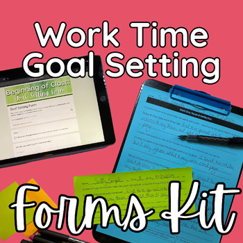 Preview of Goal Setting Forms for Accountable Research or Project Work Days