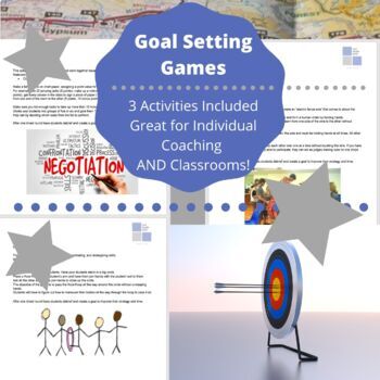 Preview of Goal Setting Games | Team Building | Leadership-Coaching OR Classroom Activities