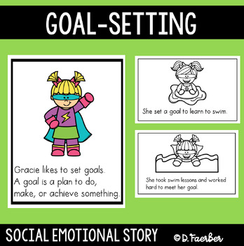 Preview of Goal-Setting Social Story - How to Set Goals Social Emotional Learning Book