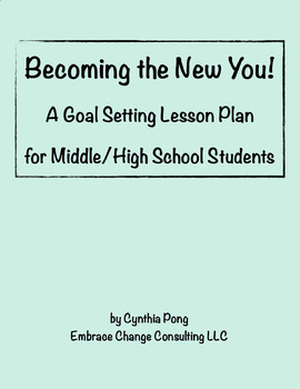 Preview of Back to School or New Year's Goal Setting Lesson Plan - Middle/High School