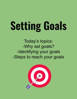 Preview of Goal Setting Lesson & Worksheet for Start of the Year