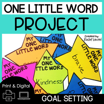 Preview of One Little Word - New Year Goal Setting - New Years 2024 - One Word Resolution