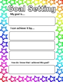 Goal Setting -  Planning Page  - Easy to use and kid-friendly