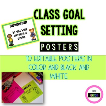 Goal Setting Posters by Peaches and Primary | Teachers Pay Teachers