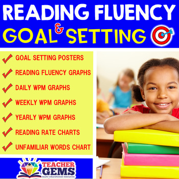 Preview of Reading Fluency & Goal Setting Posters, Charts & Graphs