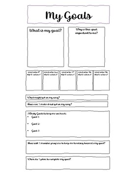 Goal Setting PowerPoint Lesson and Fillable Google WS by Sally Harn