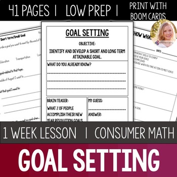 Preview of Setting Goals Related to Math and Life- High School Special Education