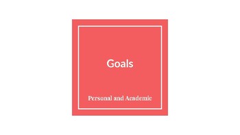 Preview of Goal Setting Resources for Grades 3-5