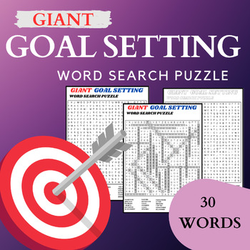 Preview of Goal Setting / Self Development Word Search Puzzle Activity