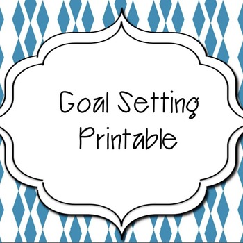 Preview of {FREE} Goal Setting Sheet
