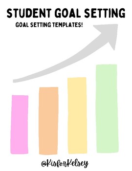 Preview of New Year Goal Setting 2024 Student Tracking Templates for Kindergarten 1st 2nd