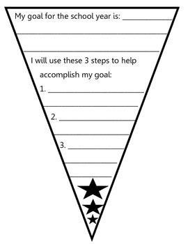 Download Goal Setting Star Pennant by Molly Tribble | Teachers Pay Teachers