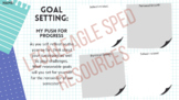 Goal Setting Student Sheet