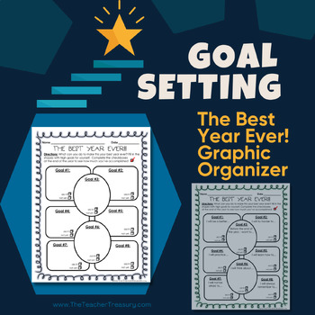 Preview of Goal Setting: The Best Year Ever! (Growth Mindset Graphic Organizer)