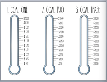 Thermometer Goal Worksheets Teaching Resources Tpt