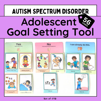 Preview of Goal Setting Tool for Young People with Autism | Teen Highschool SpED