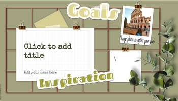 Preview of Goal Setting Vision Board
