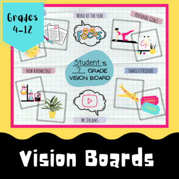 Preview of Goal Setting Vision Boards - Back To School