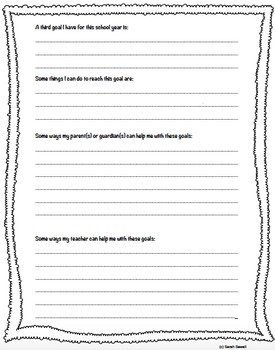 Start the Year Off Right: Student Goal Setting Worksheet by Ms Sewell's ...