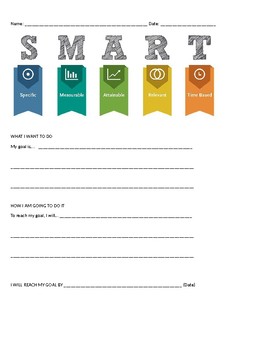 Goal Setting Worksheet by Teri's Terrific Teachery Treasures | TPT