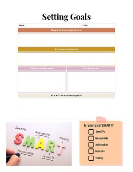 Goal Setting Worksheet for Test Taking by Isabel Smith | TPT