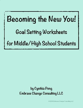 Preview of Back to School or New Year's Goal Setting Worksheets - Middle/High School