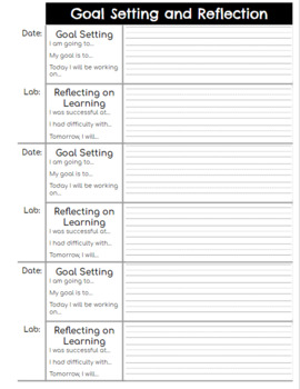 Preview of Goal Setting and Reflection