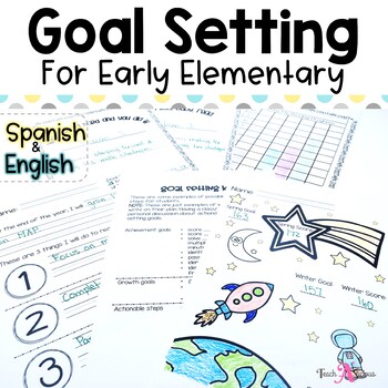 Preview of Goal Setting for Early Elementary students | English & Spanish